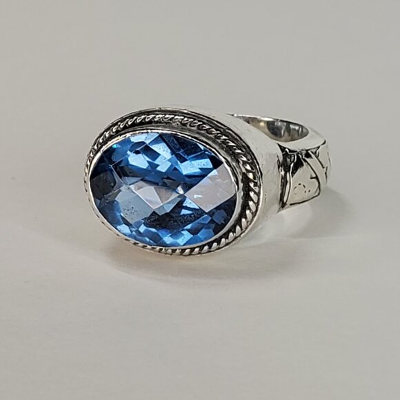 Lori Bonn Blue Topaz Sterling Silver Ring, Size 6 - Picture 2 of 7